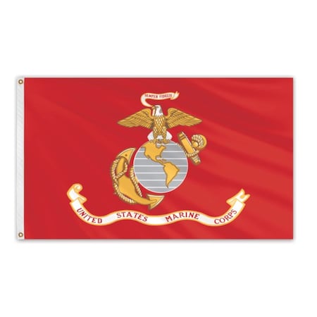 Global Flags Unlimited Marine Corps Outdoor Fly Bright Flag 3'x5' 204040